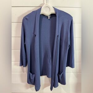 💙TRISTAN – blue -Open Front Cardigan – Size M